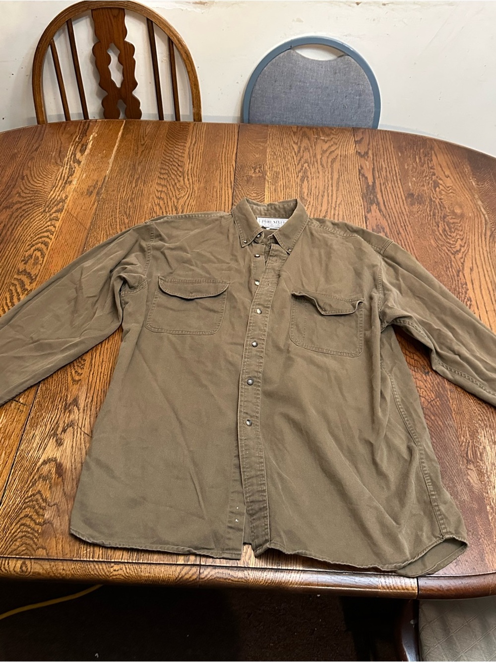 Mens pure stuff button down t shirt